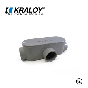 CAJA CONDULET PVC OVALADA 3/4″ TIPO T SCH40/80 UL651 KRALOY