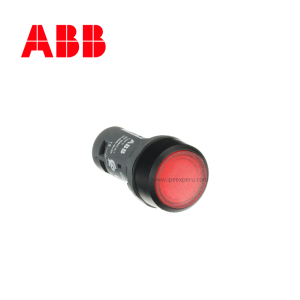 Pulsador Luminoso rasante LED rojo 230VAC 22Mm 1NC plástico cromado ABB