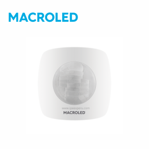 Sensor PIR 110-240V distancia máx. 8mts altura 2.2-4mts IP20 adosable blanco MACROLED