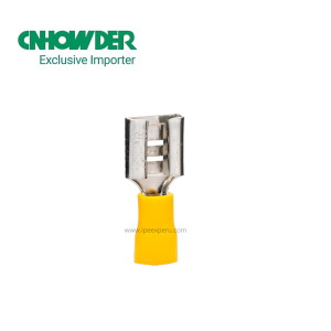 Terminal Hembra Aislado Amarillo 5.8mm (ancho) – 12-10 AWG (4-6mm²) - CNHOWDER