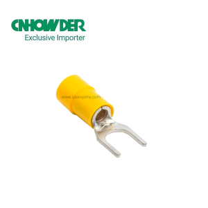 Terminal Horquilla Aislado Amarillo 1/4" (6mm) – 10-12 AWG (4-6mm²) - CNHOWDER