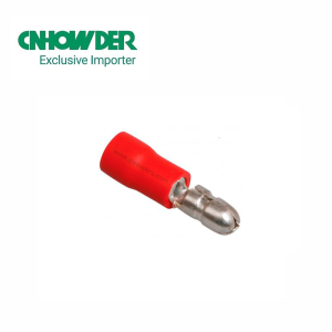 Terminal Macho Tipo Bala Aislado Rojo 22-16 AWG (0.5-1.5mm²) - CNHOWDER