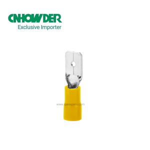 Terminal Macho Aislado Amarillo 5.8mm (4.75mm ancho) – 12-10 AWG (4-6mm²) - CNHOWDER