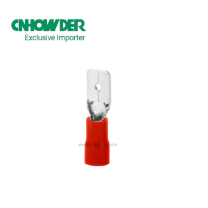 Terminal Macho Aislado Rojo 5.8mm (4.75mm ancho) – 22-16 AWG (0.5-1.5mm²) - CNHOWDER